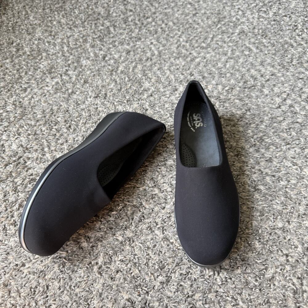 SAS Shoes Women's Bliss Black Slip On Shoe Wedge Comfort Size 9 W New
